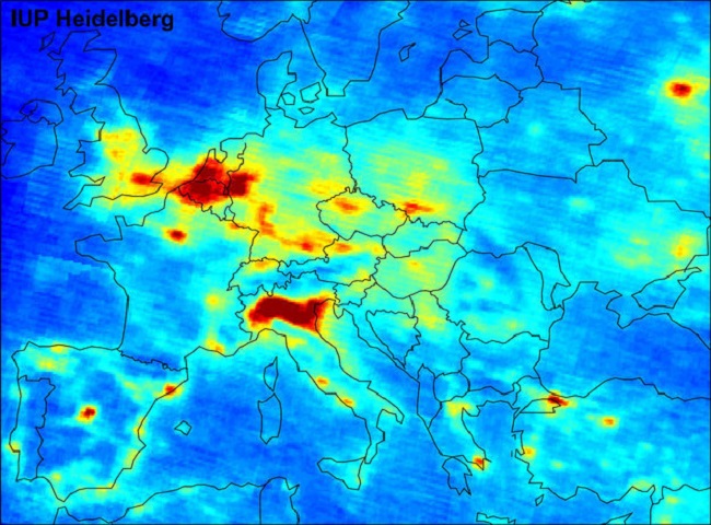 Inquinamento da NOx in Europa-Global air pollution map produced by Envisat's SCIAMACHYid