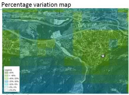 St.Marcel percentage variation map