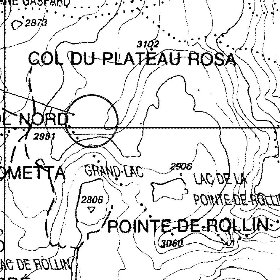 mappa lago Colle Superiore Cime Bianche - Valtournenche