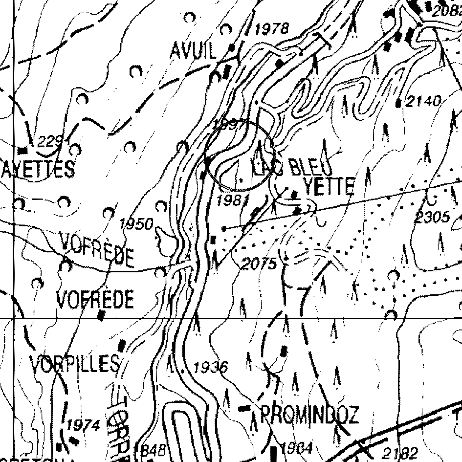 mappa lago Bleu contiguo - Valtournenche