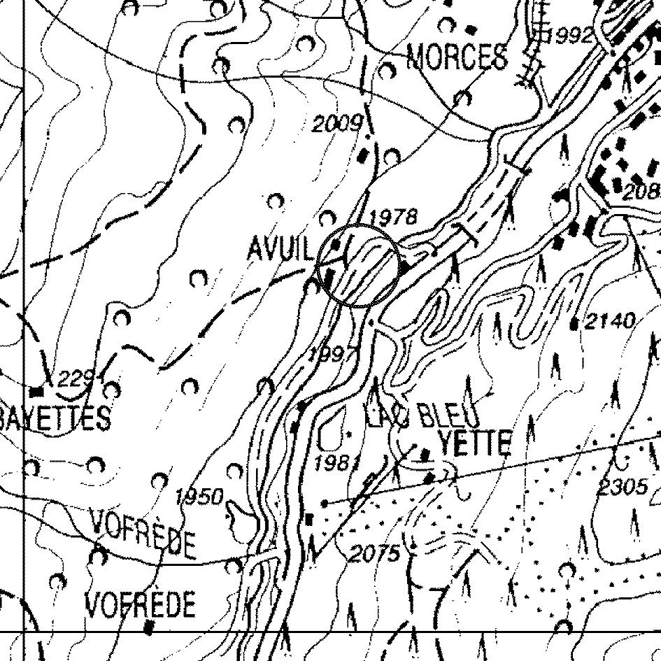 mappa lago Avouil II - Valtournenche