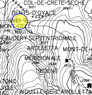 mappa lago Aroletta II - Bionaz