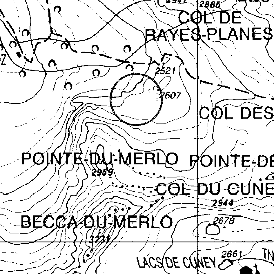 mappa lago Avoley - Bionaz