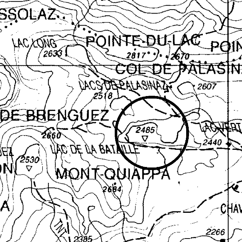mappa lago Battaglia - Brusson