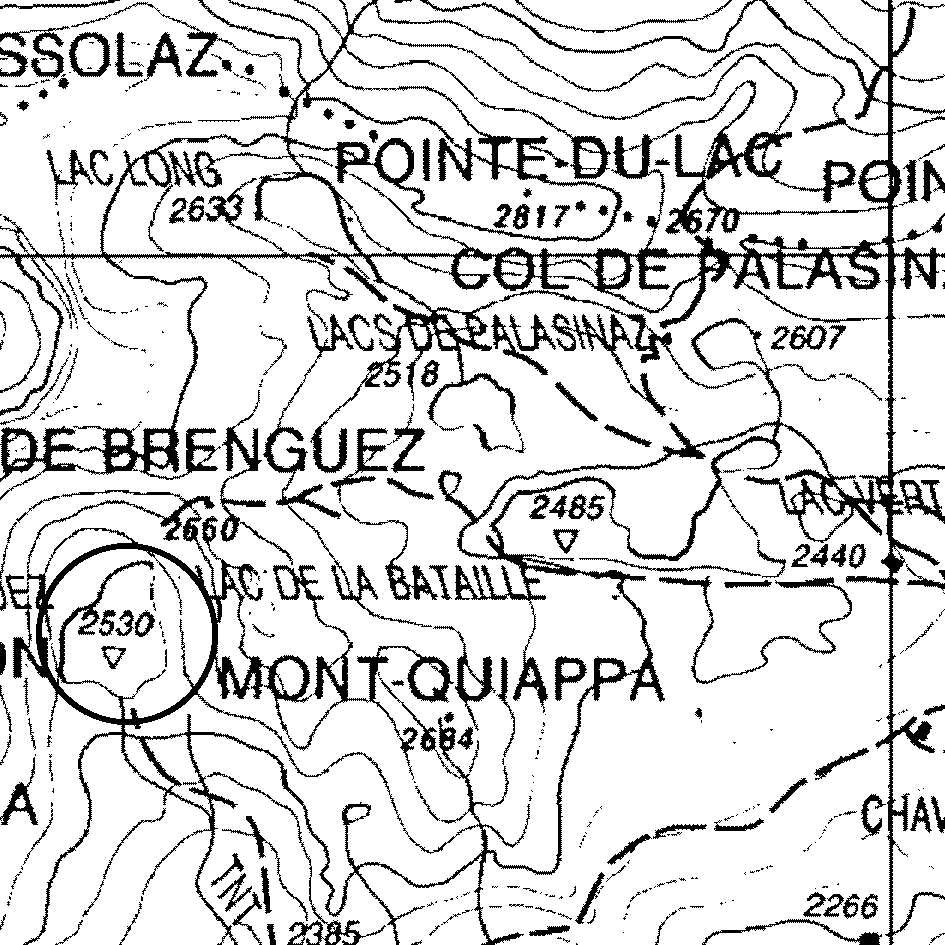 mappa lago Bringuez - Brusson