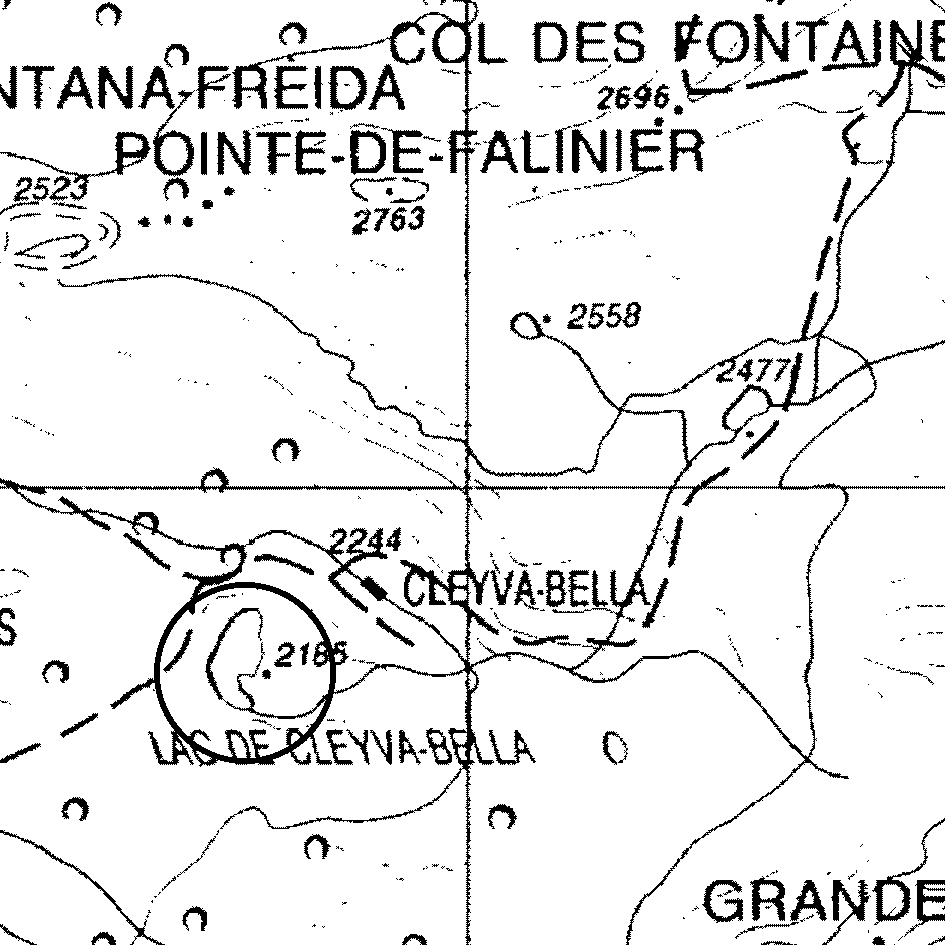mappa lago Cleyvabella - Chamois