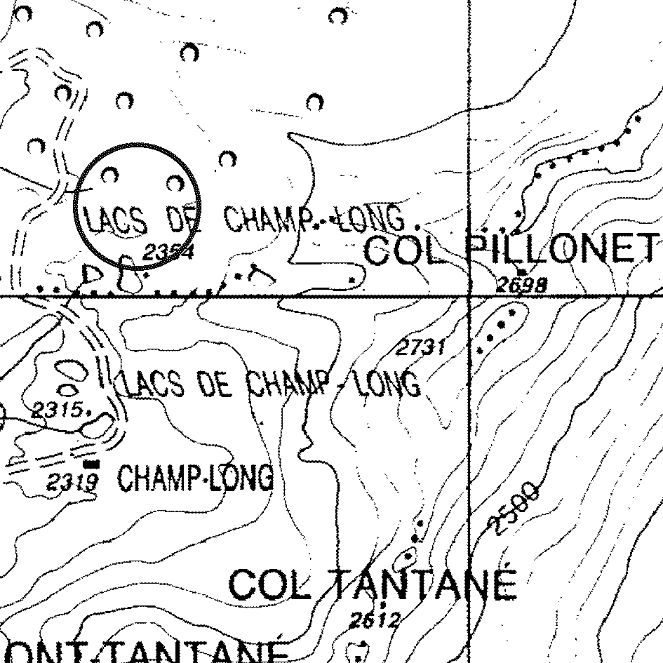 mappa lago Champlong IV (Chamois) - Chamois