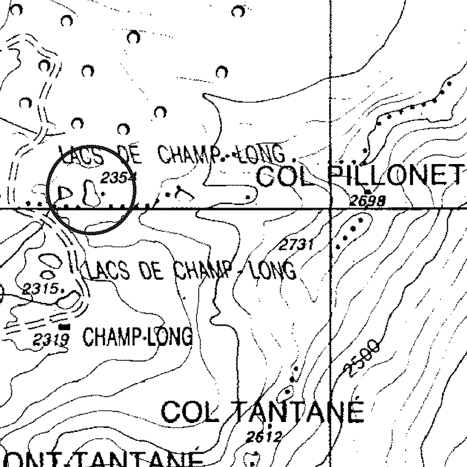 mappa lago Champlong V (Chamois) - Chamois
