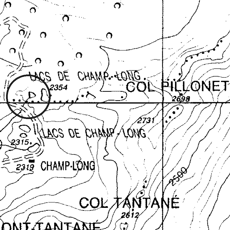 mappa lago Champlong VI (Chamois) - Chamois