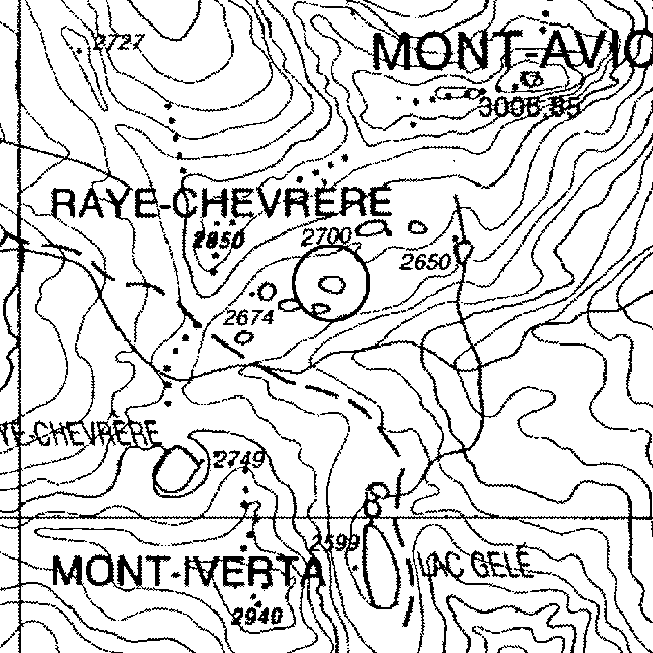 mappa lago Avic Sud Medio I - Champdepraz