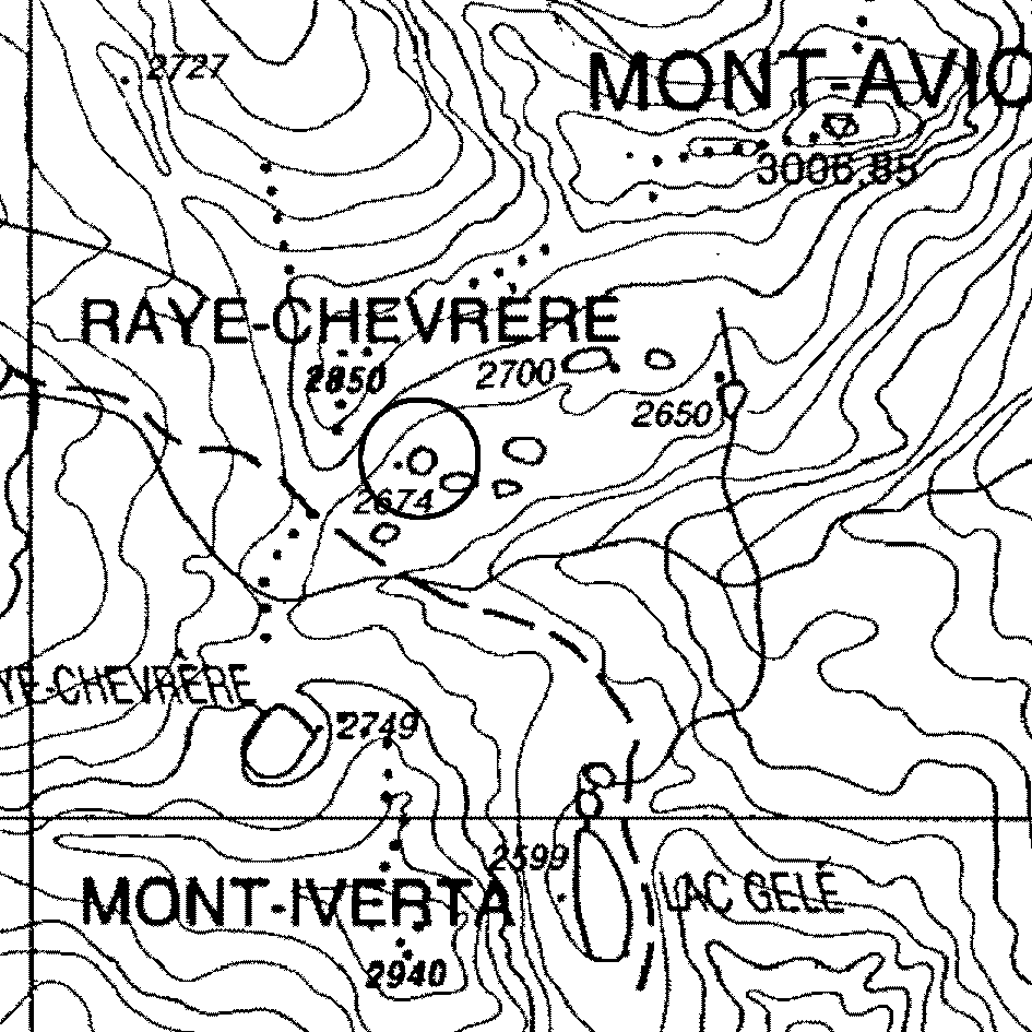 mappa lago Avic Sud Medio II - Champdepraz