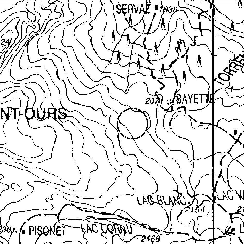 mappa lago Bayette - Champdepraz