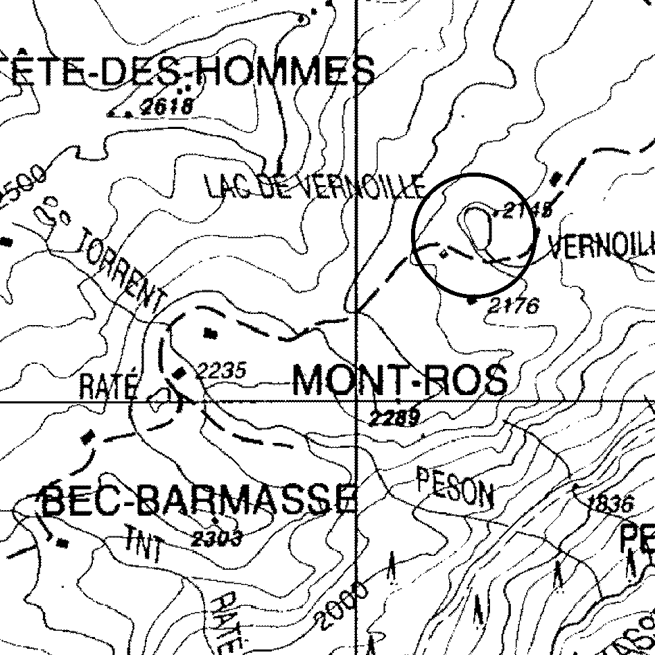mappa lago Vernouille - Champorcher
