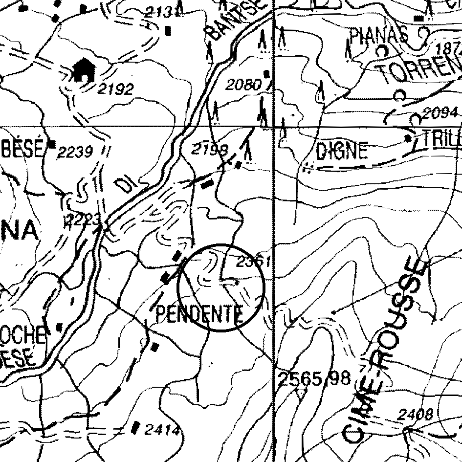 mappa lago Alpe superiore Pendente I - Champorcher