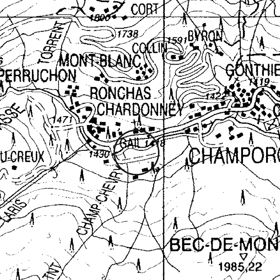 mappa lago Chardoney - Champorcher