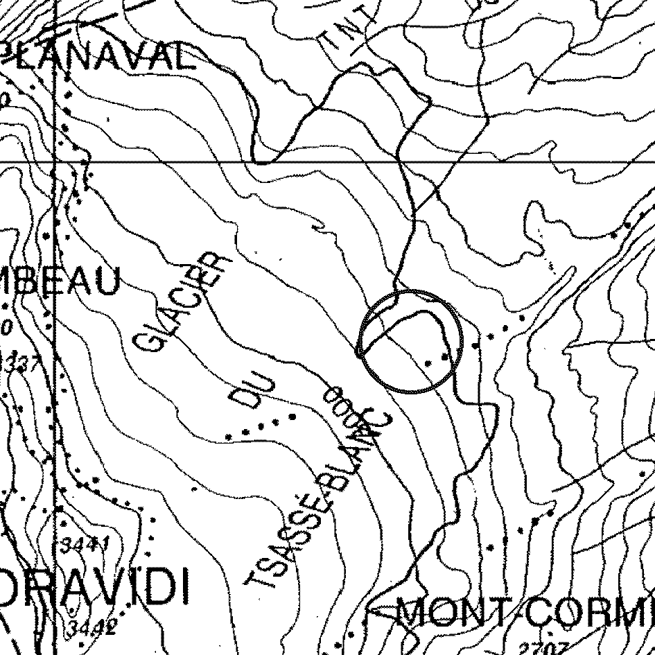mappa lago Chateau Blanc IV - Avise