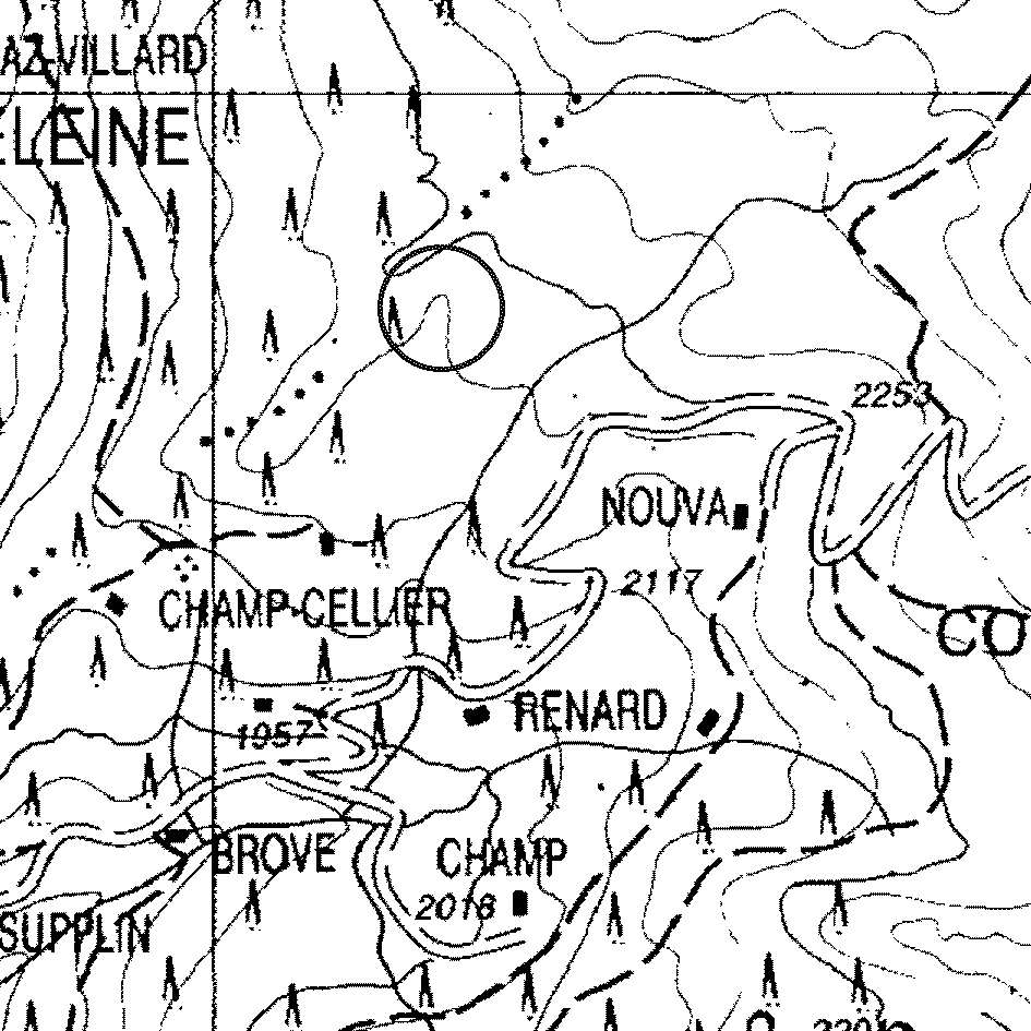 mappa lago Champcellier I - Châtillon