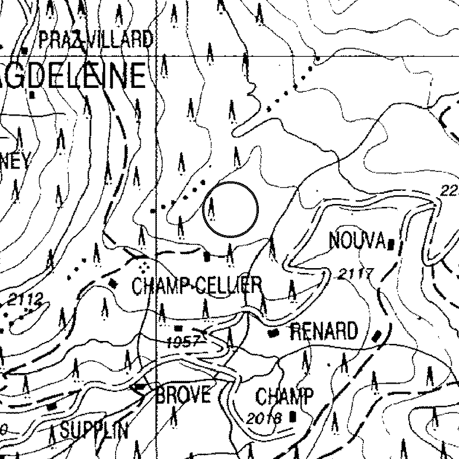 mappa lago Champcellier II - Châtillon