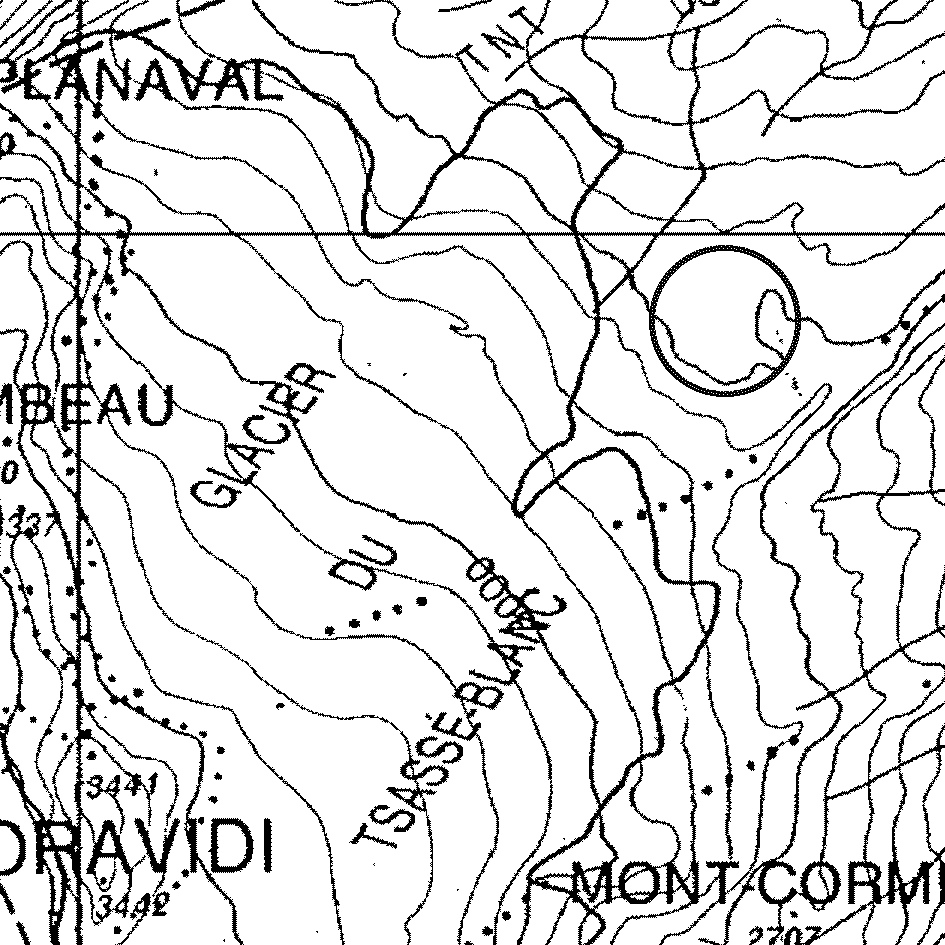 mappa lago Chateau Blanc VII - Avise
