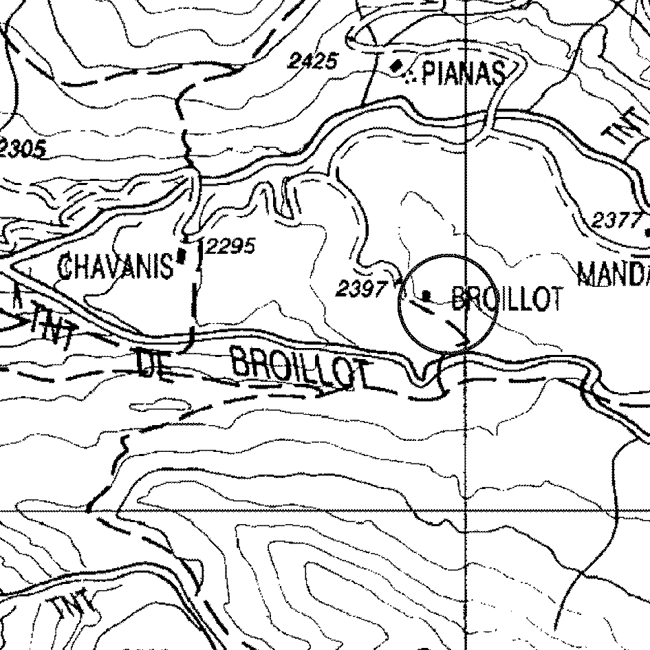 mappa lago Broillot secco - Cogne