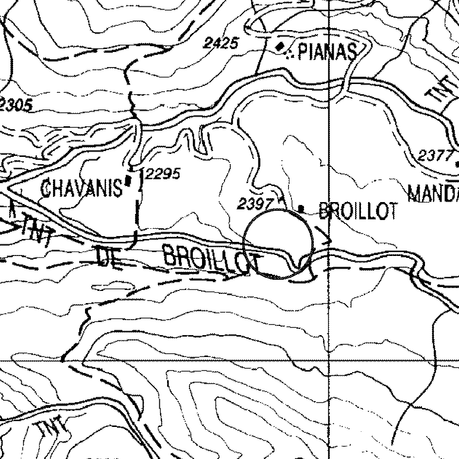 mappa lago Broillot superiore - Cogne