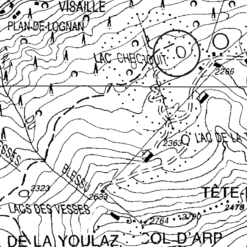 mappa lago Chécrouit - Courmayeur