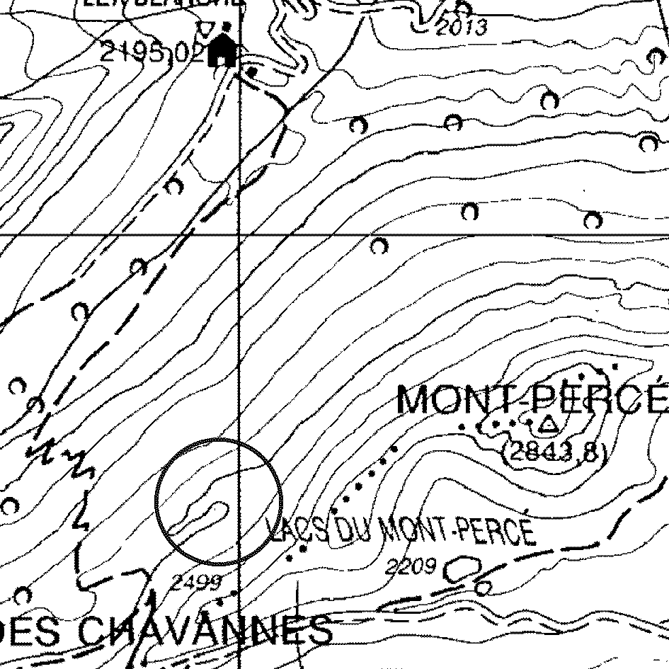 mappa lago Col Chavannes - Courmayeur