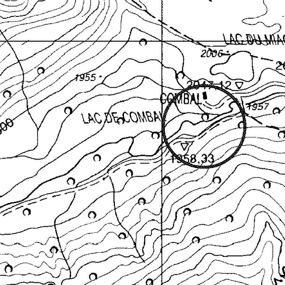 mappa lago Combal I - Courmayeur