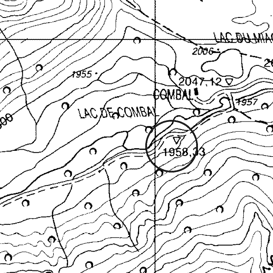 mappa lago Combal II - Courmayeur