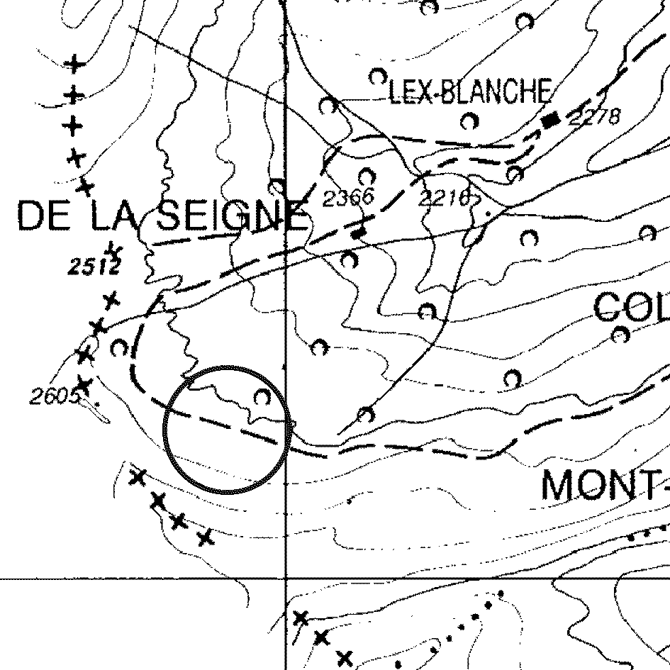 mappa lago Col de la Seigne - Courmayeur