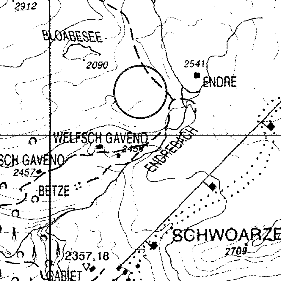 mappa lago Verde inferiore - Gressoney-La-Trinité