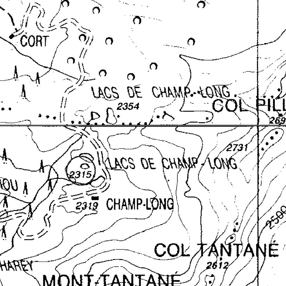 mappa lago Champ Long III - La Magdeleine