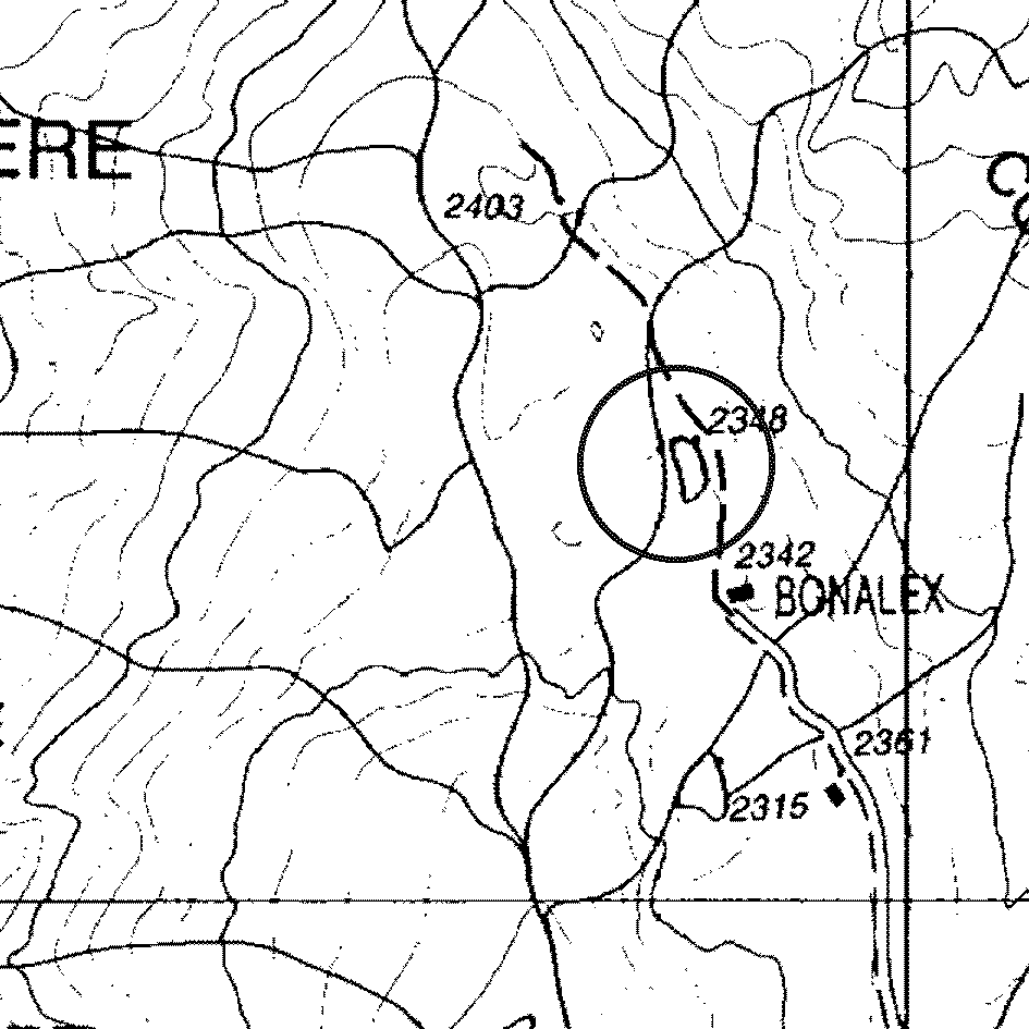 mappa lago Alpe Bonalé - La Salle
