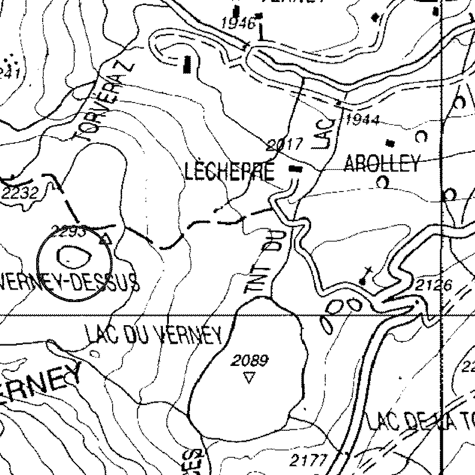 mappa lago Verney superiore I - La Thuile