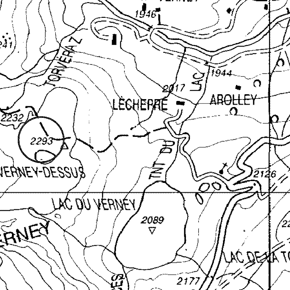 mappa lago Verney superiore II - La Thuile