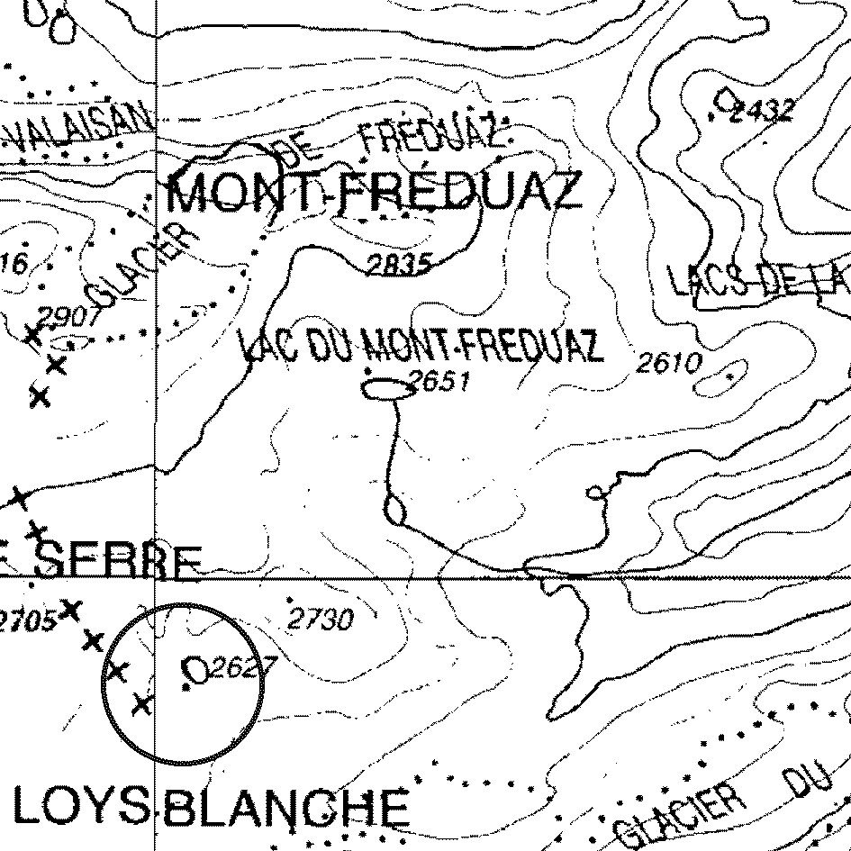mappa lago Col de Serre I - La Thuile