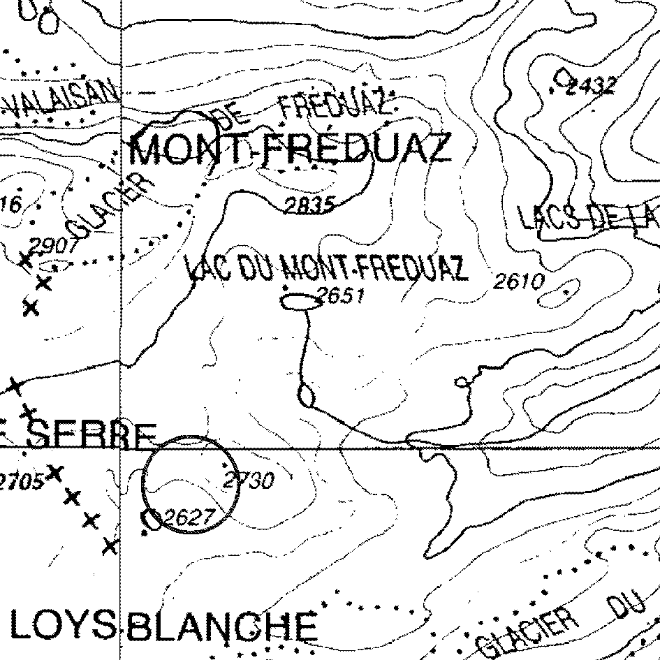 mappa lago Col de Serre II - La Thuile