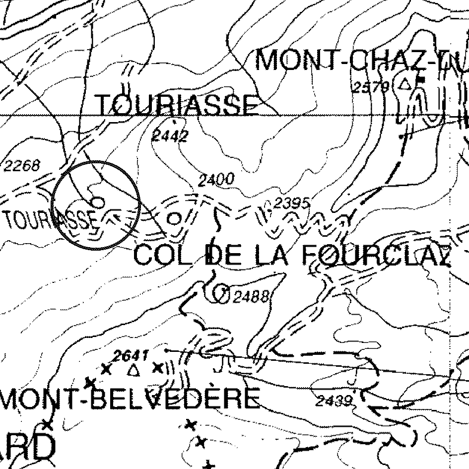 mappa lago Touriasse - La Thuile
