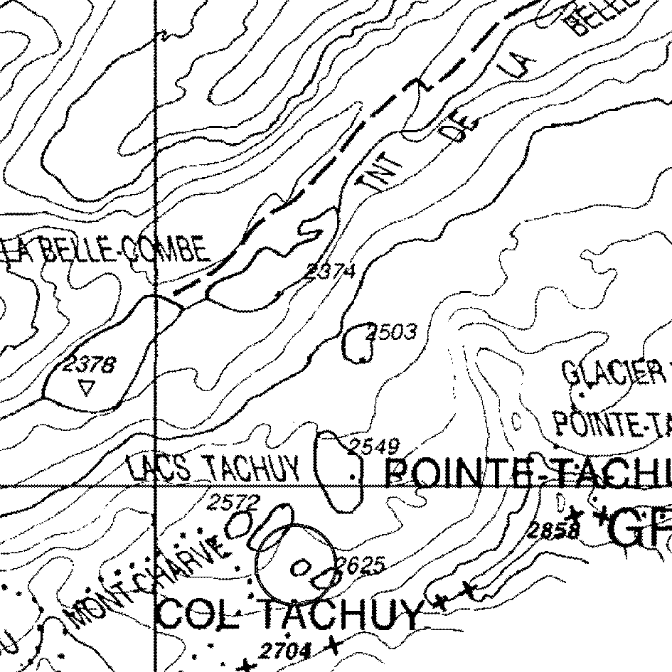 mappa lago Col Tachuy IV - La Thuile
