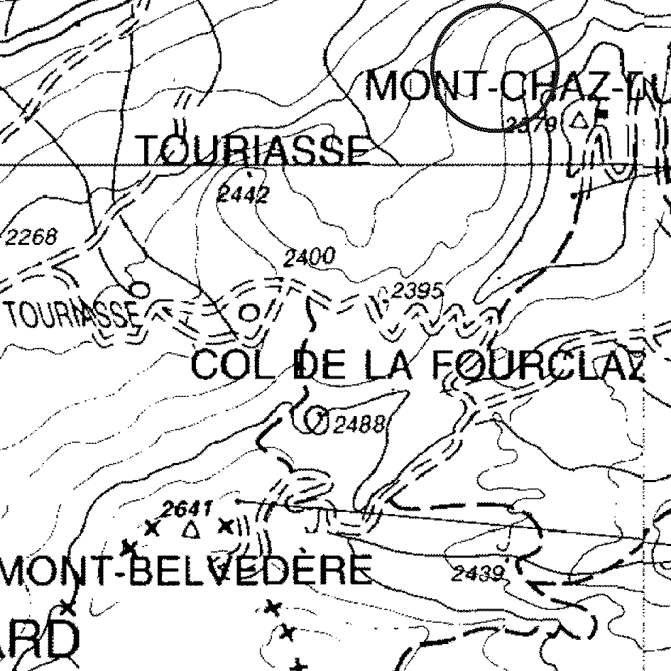mappa lago Chaz Dura - La Thuile