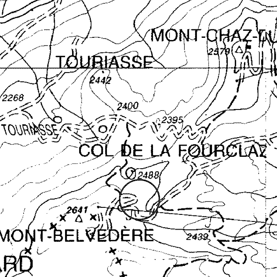 mappa lago Colle Fourclaz superiore - La Thuile