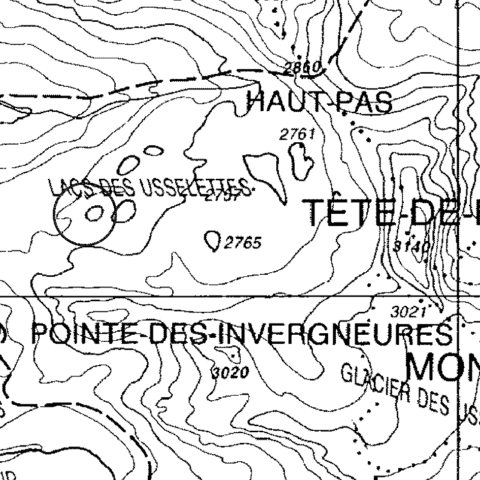 mappa lago Usselettes VIII - La Thuile