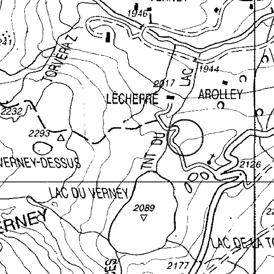mappa lago Verney V - La Thuile
