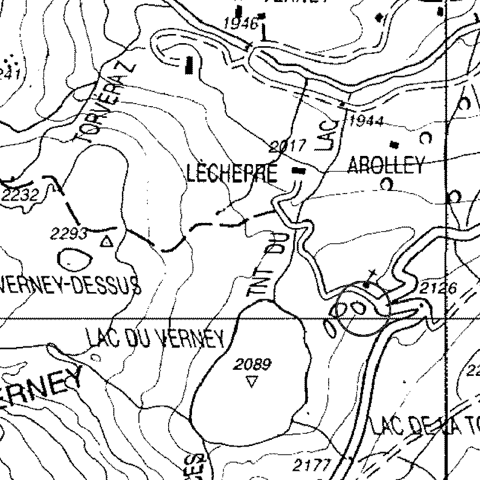 mappa lago Verney VII - La Thuile