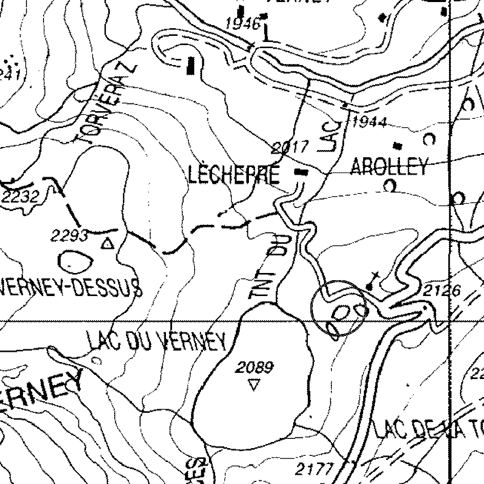 mappa lago Verney VIII - La Thuile