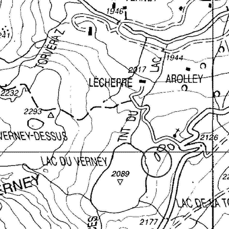 mappa lago Verney X - La Thuile