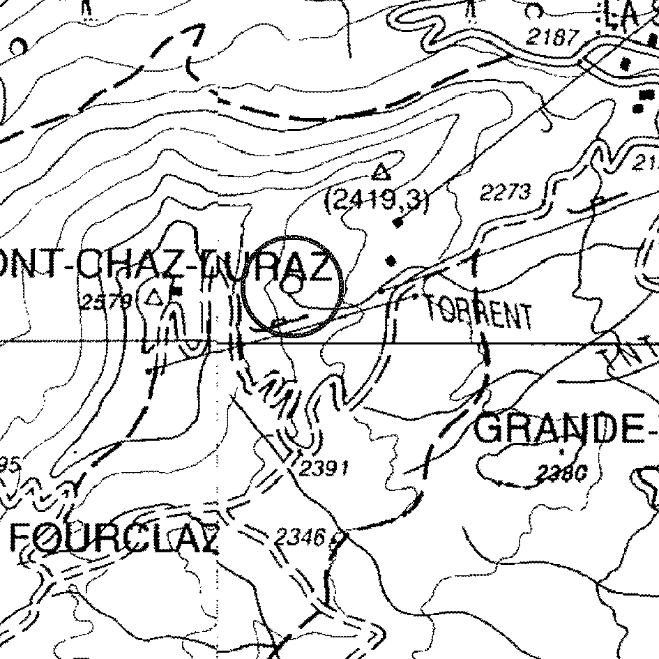 mappa lago Chaz Dura Est - La Thuile