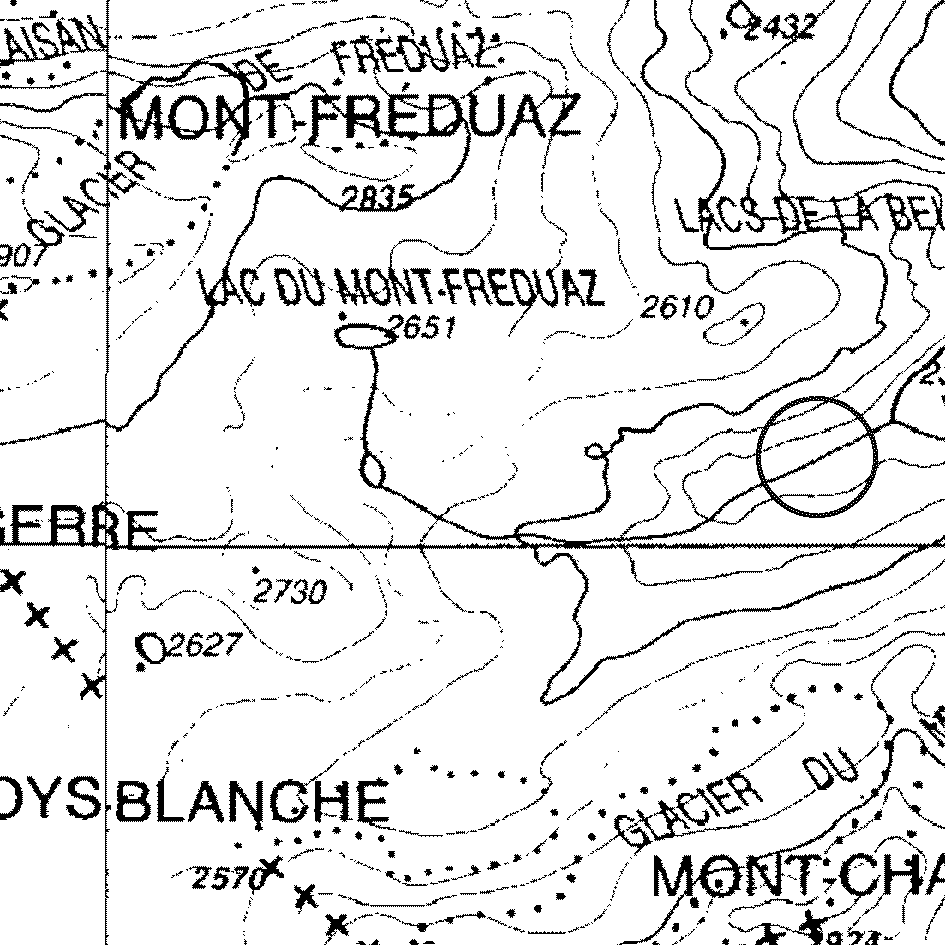 mappa lago Bellecombe III - La Thuile