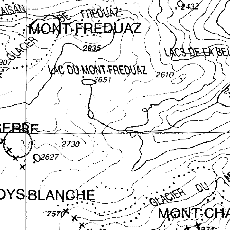 mappa lago Col de Serre III - La Thuile