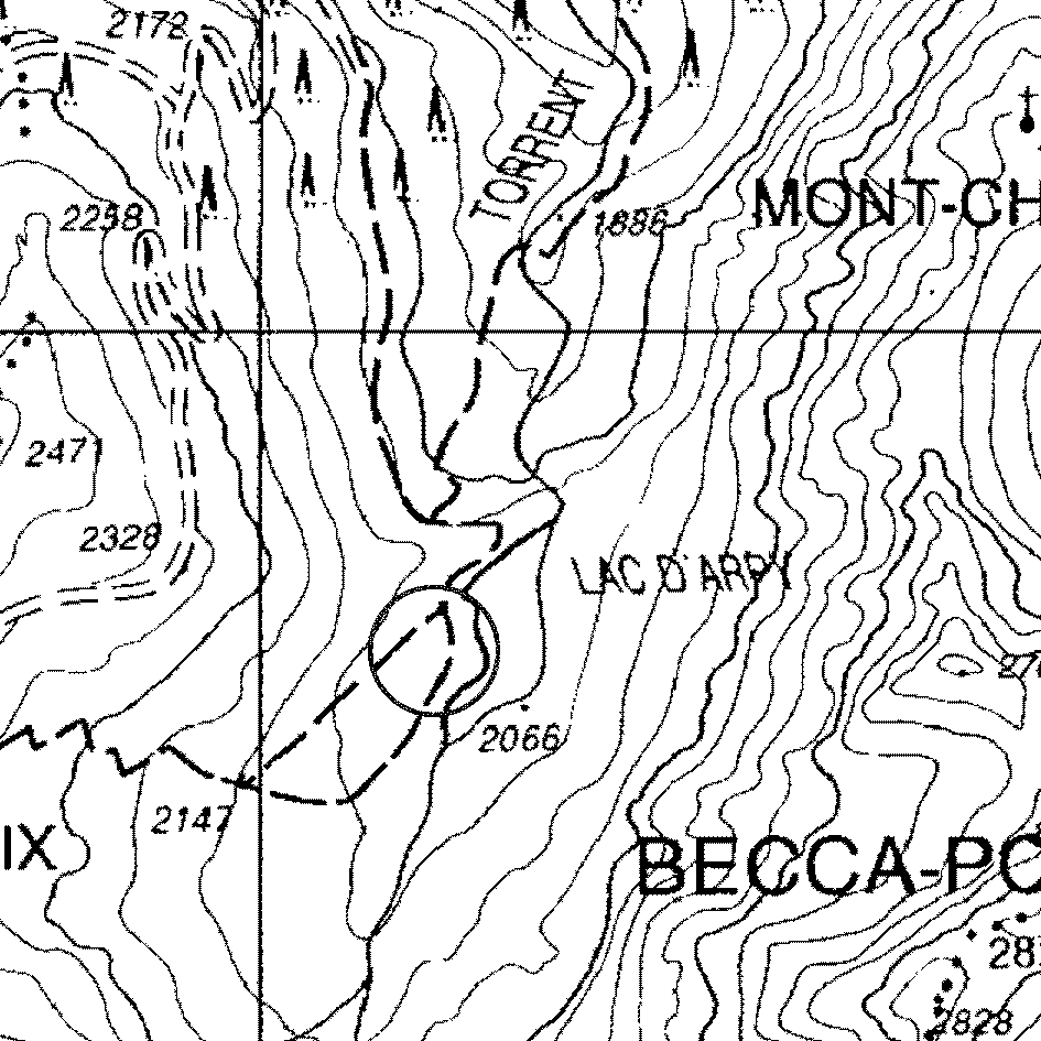 mappa lago Arpy Piccolo Nord - Morgex